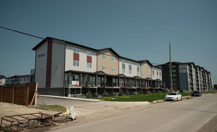 Finished townhome block at 1360 Templeton Avenue